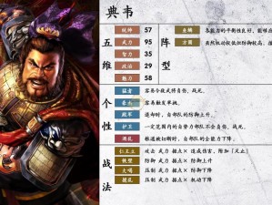 三国志14典韦属性深度解析：全面科普其人物属性与特色