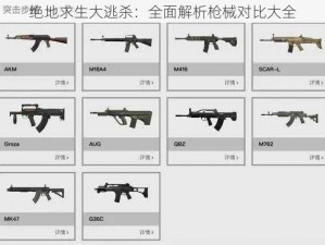 绝地求生大逃杀：全面解析枪械对比大全