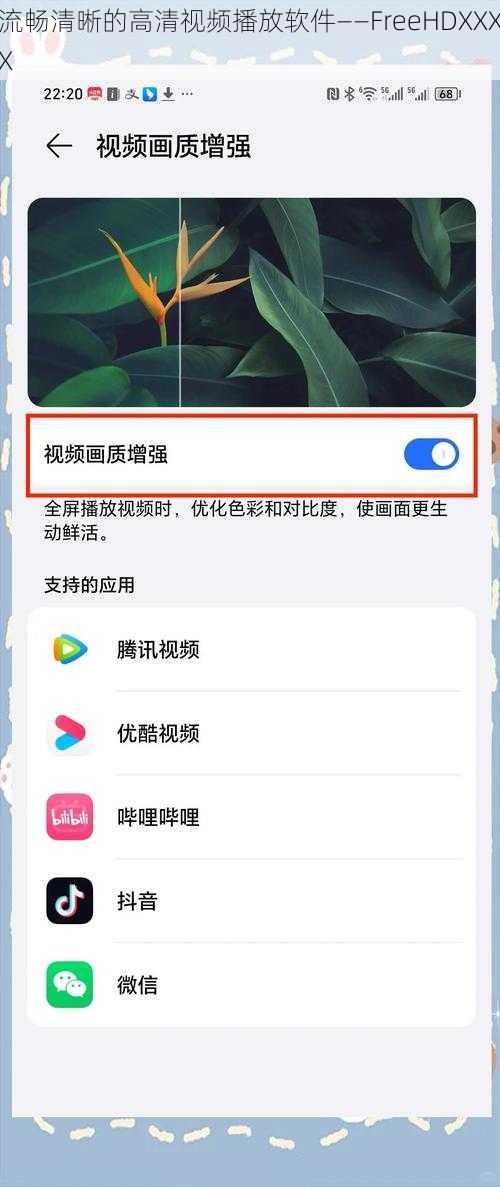 流畅清晰的高清视频播放软件——FreeHDXXXX