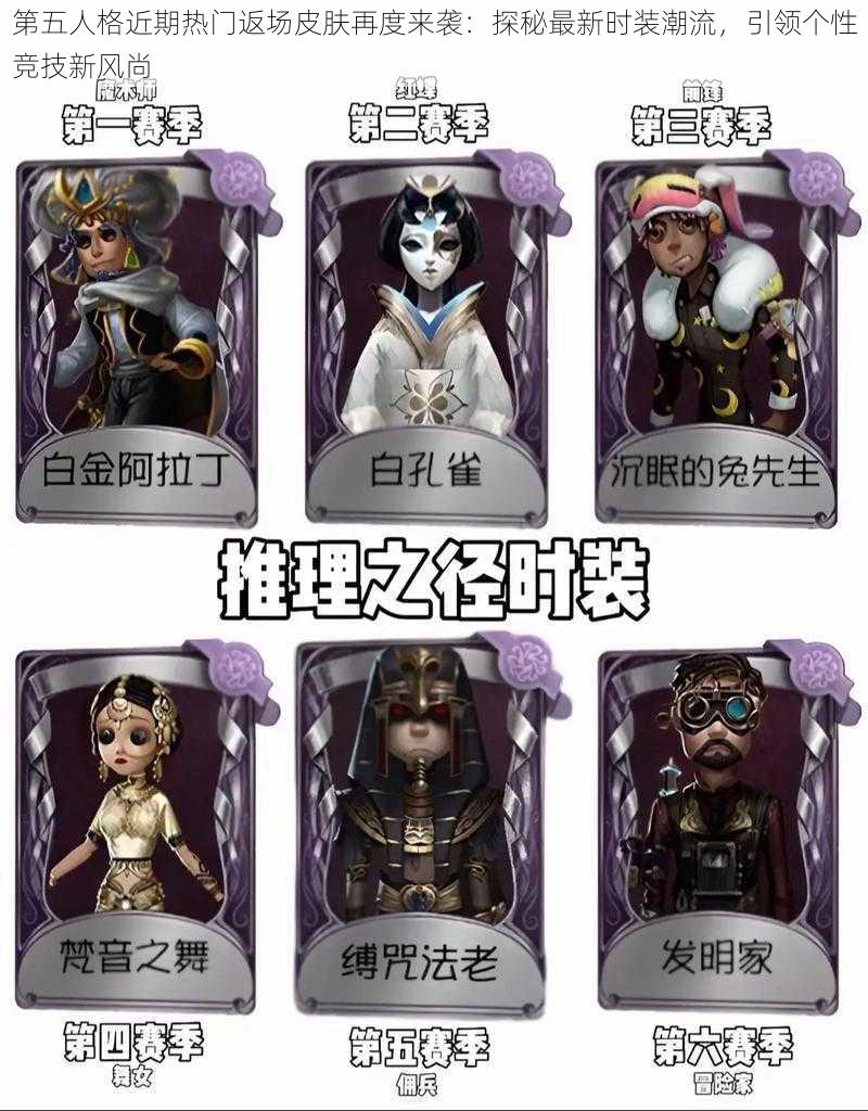 第五人格近期热门返场皮肤再度来袭：探秘最新时装潮流，引领个性竞技新风尚