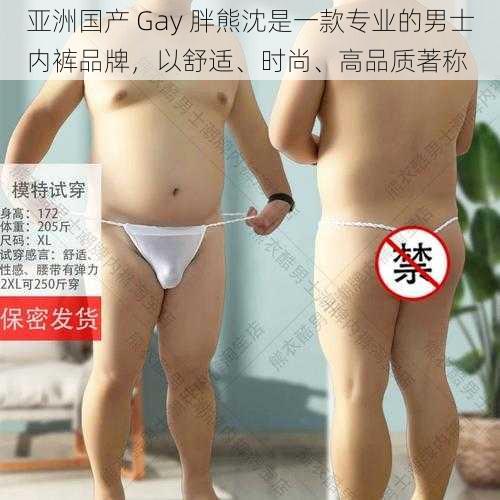 亚洲国产 Gay 胖熊沈是一款专业的男士内裤品牌，以舒适、时尚、高品质著称