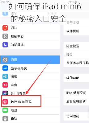 如何确保 iPad mini6 的秘密入口安全