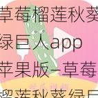 草莓榴莲秋葵绿巨人app苹果版—草莓榴莲秋葵绿巨人 app 苹果版是否是你想要的？