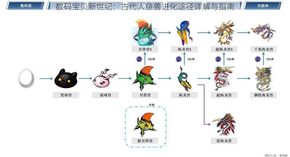 数码宝贝新世纪：古代人鱼兽进化途径详解与指南