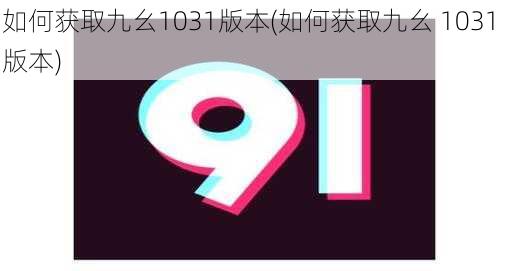 如何获取九幺1031版本(如何获取九幺 1031 版本)