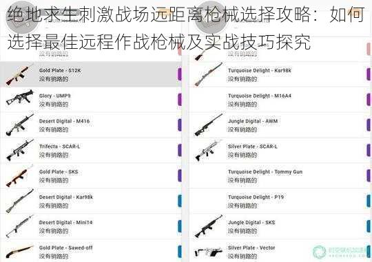 绝地求生刺激战场远距离枪械选择攻略：如何选择最佳远程作战枪械及实战技巧探究