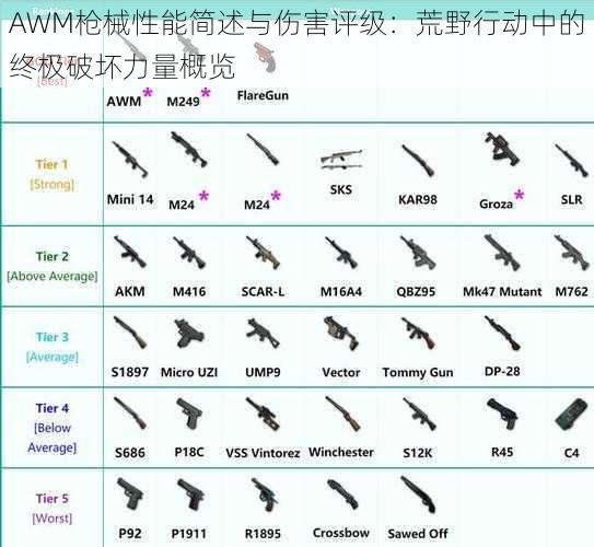 AWM枪械性能简述与伤害评级：荒野行动中的终极破坏力量概览