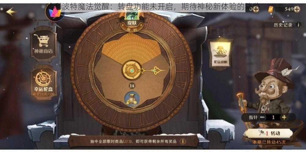 哈利波特魔法觉醒：转盘功能未开启，期待神秘新体验的降临