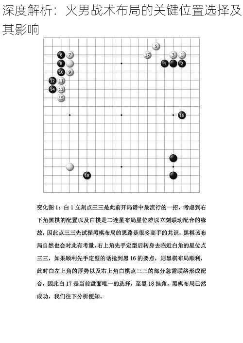 深度解析：火男战术布局的关键位置选择及其影响