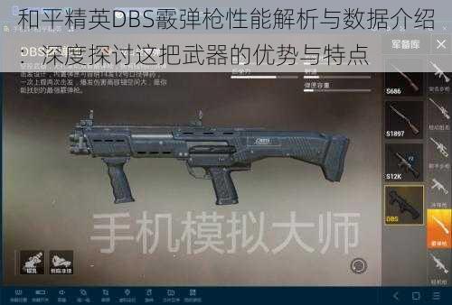 和平精英DBS霰弹枪性能解析与数据介绍：深度探讨这把武器的优势与特点